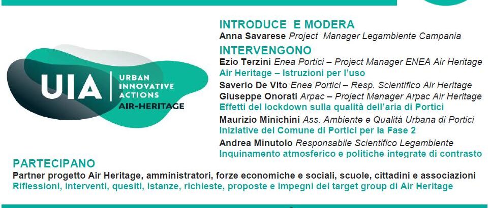 Partecipa al seminario on-line “Inquinamento atmosferico a Portici al tempo del Covid 19”