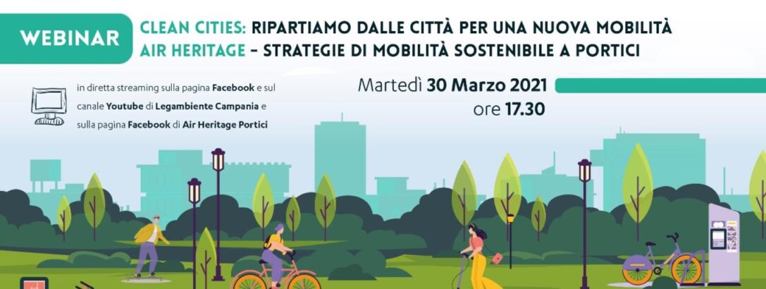 Ripartiamo dalle città per una nuova mobilità – Strategie di mobilità sostenibile a Portici: segui il webinar