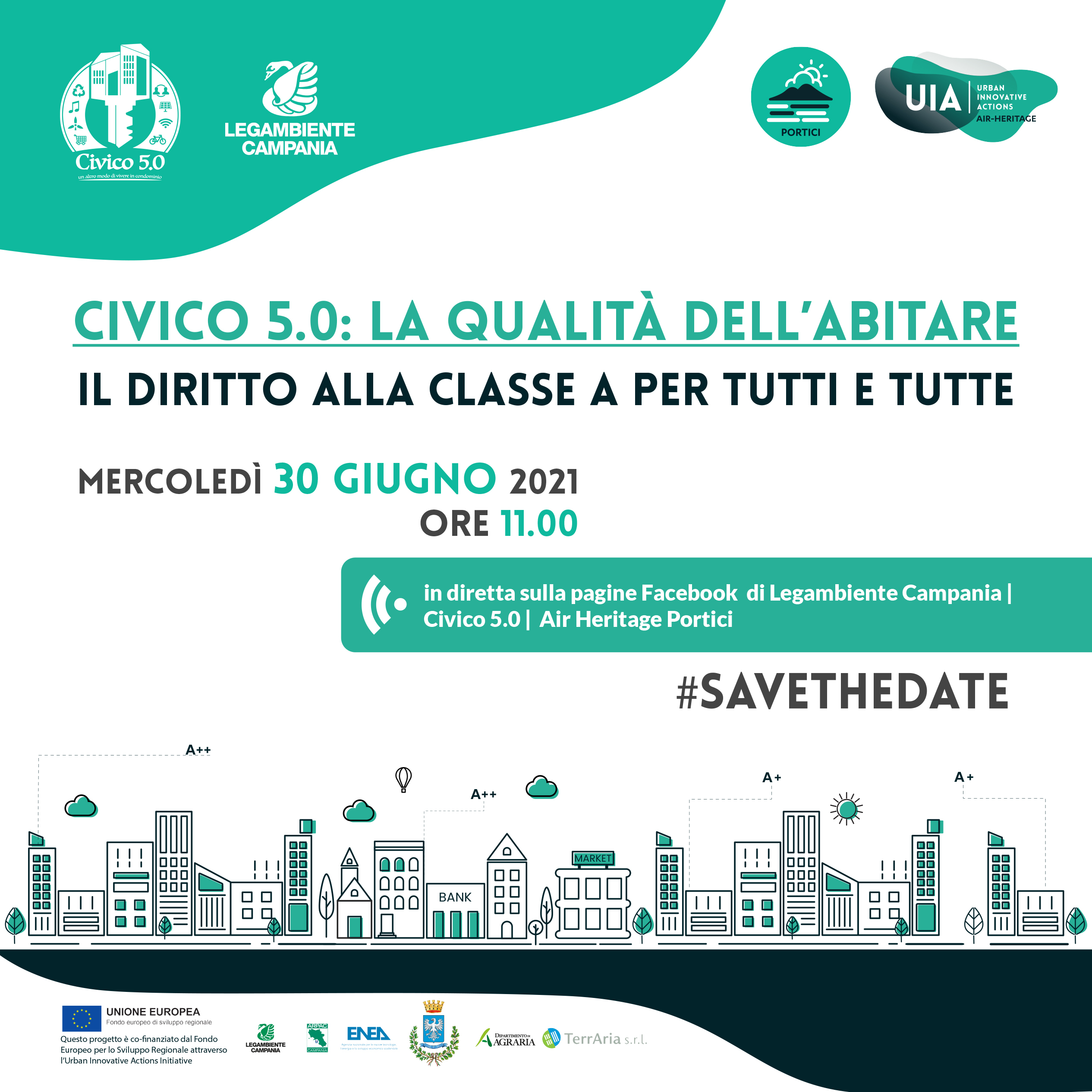 Air Heritage incontra Civico 5.0: “La qualità dell’abitare. Il diritto alla Classe A per tutti e tutte”. Domani l’evento on line